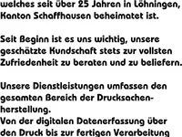 Kunz-Druck AG Löhningen - Klicken Sie, um das Bild 2 in einer Lightbox vergrössert darzustellen