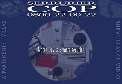 COP Serrurier Sàrl - 24H/7J - Ouverture de serrure - Dépannage - Urgence - Genève