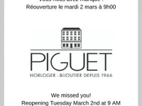 PIGUET Horloger - Bijoutier – Cliquez pour agrandir l’image 1 dans une Lightbox