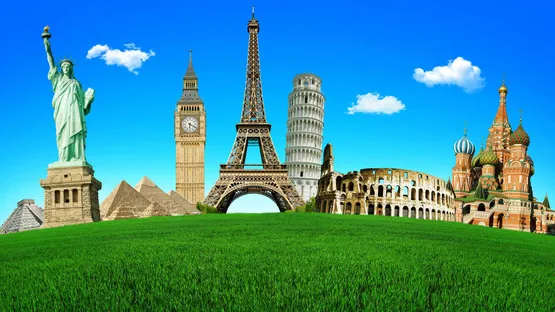 Rund um die Welt reisen