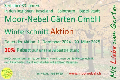 Winterschnitt-Aktion von Moor-Nebel Gärten