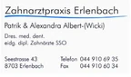 Zahnarztpraxis Erlenbach AG - Patrik und Alexandra ALBERT