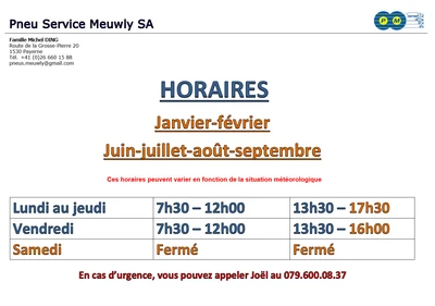 Horaires