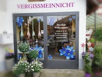 Logo Blumenschalen,Geschenke,Frischblumen,Hochzeit,Trauerfloristik,Blumen Vergissmeinnicht Marthalen