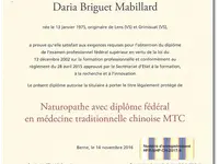 Cabinet Kundaria Naturopathe avec diplôme fédéral en MTC
