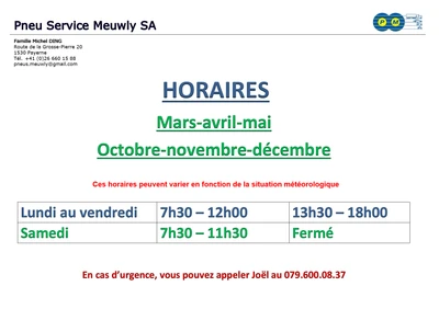 Horaires