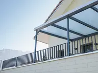Goop Metallbautechnik Anstalt / Treppen  Terrassenüberdachung  Vordach  Verglasung  Carport  Türen  Tore  Zäune