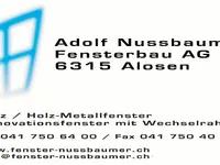 Nussbaumer Adolf Fensterbau AG - Klicken Sie, um das Bild 1 in einer Lightbox vergrössert darzustellen