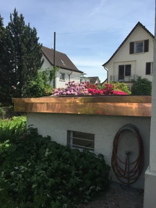 Garagenflachdach mit extensiver Begrünung