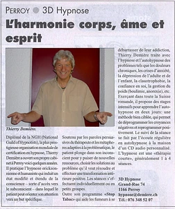 3D Hypnose - Thierry Demière - Journal la Côte