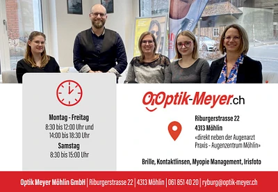 Optik Meyer Team mit den Öffnungszeiten