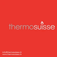 Logo thermosuisse dove il calore è di casa.