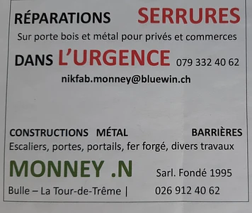 Monney N. Serrurerie Constructions Métalliques Sàrl