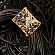 Melania Crocco : Phoenix bracialet with diamonds in rose and black gold 18 kt