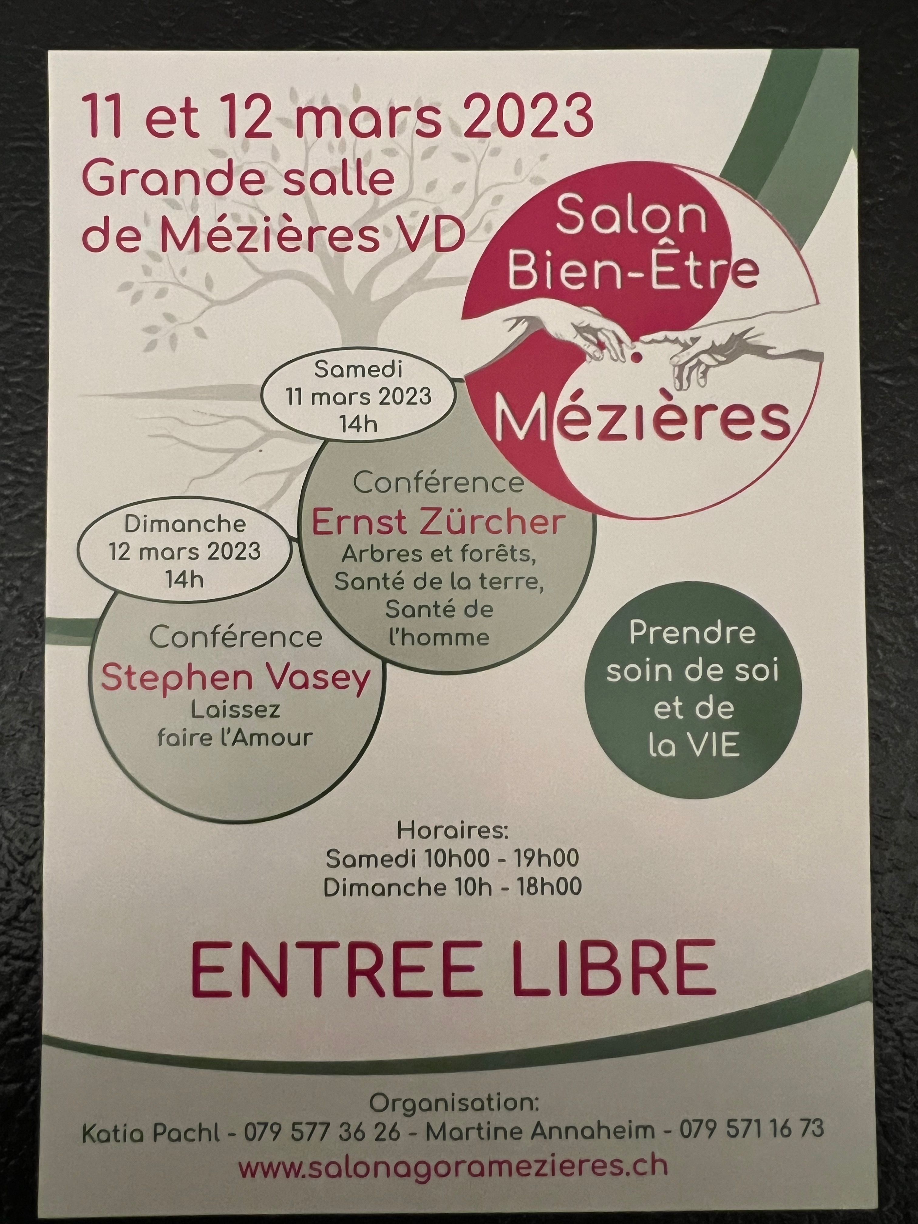 Je serai présent avec mes livres et donnerai une conférence le dimanche 12 mars à 16h !