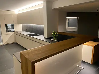 Küche Beleuchtung mit Alu Profile