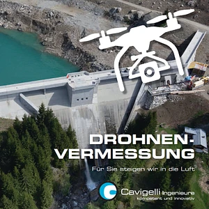Drohnenvermessung durch Cavigelli Ingenieure AG