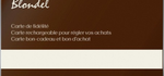 Carte cadeau Blondel.ch
