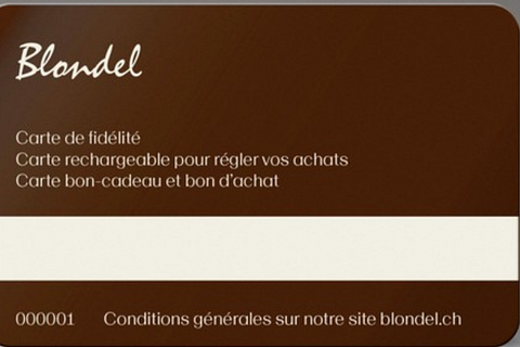 Carte cadeau Blondel.ch