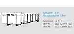 Rolltainer 18 m3 / Absetzcontainer 18 m3