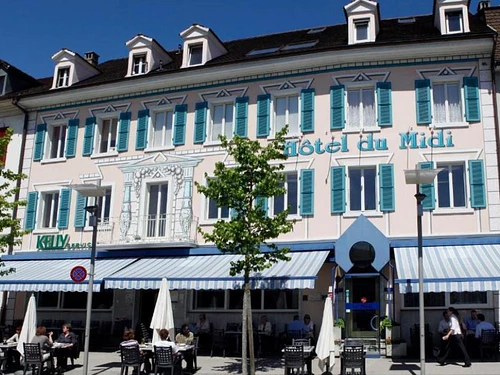 Restaurant Bistronomique - Hôtel du Midi - Klicken, um das Panorama Bild vergrössert darzustellen