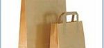 Sac avec poignée en papier kraft brun