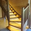 Escalier en chêne verni avec LED sous marches escalier