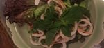 Salade de calamars aux feuilles de menthes