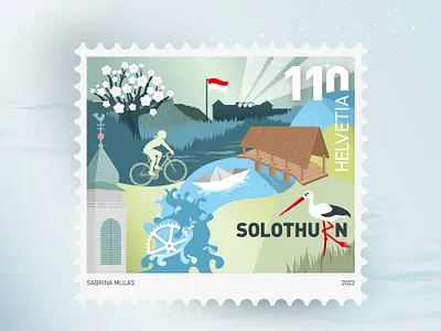 Gestaltung einer Briefmarke für die schweizerische Post