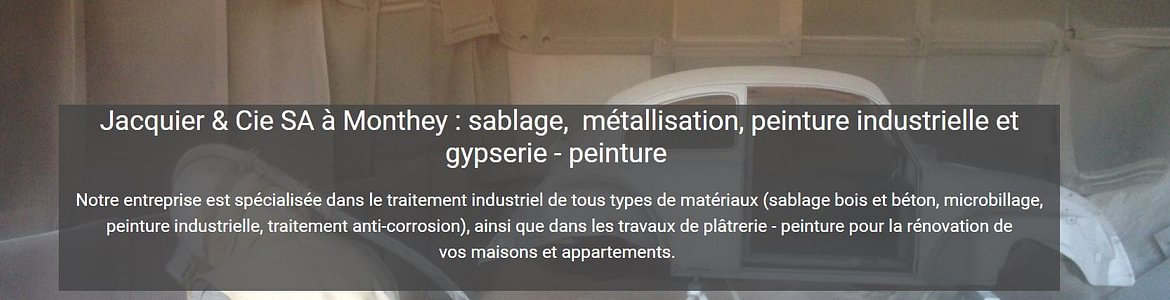 Jacquier & Cie SA sablage & métallisation