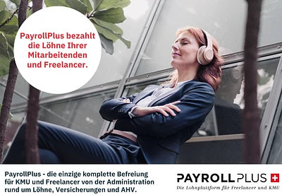 PayrollPlus versichert, verarbeitet und bezahlt die Löhne Ihrer Mitarbeitenden und Freelancer.
