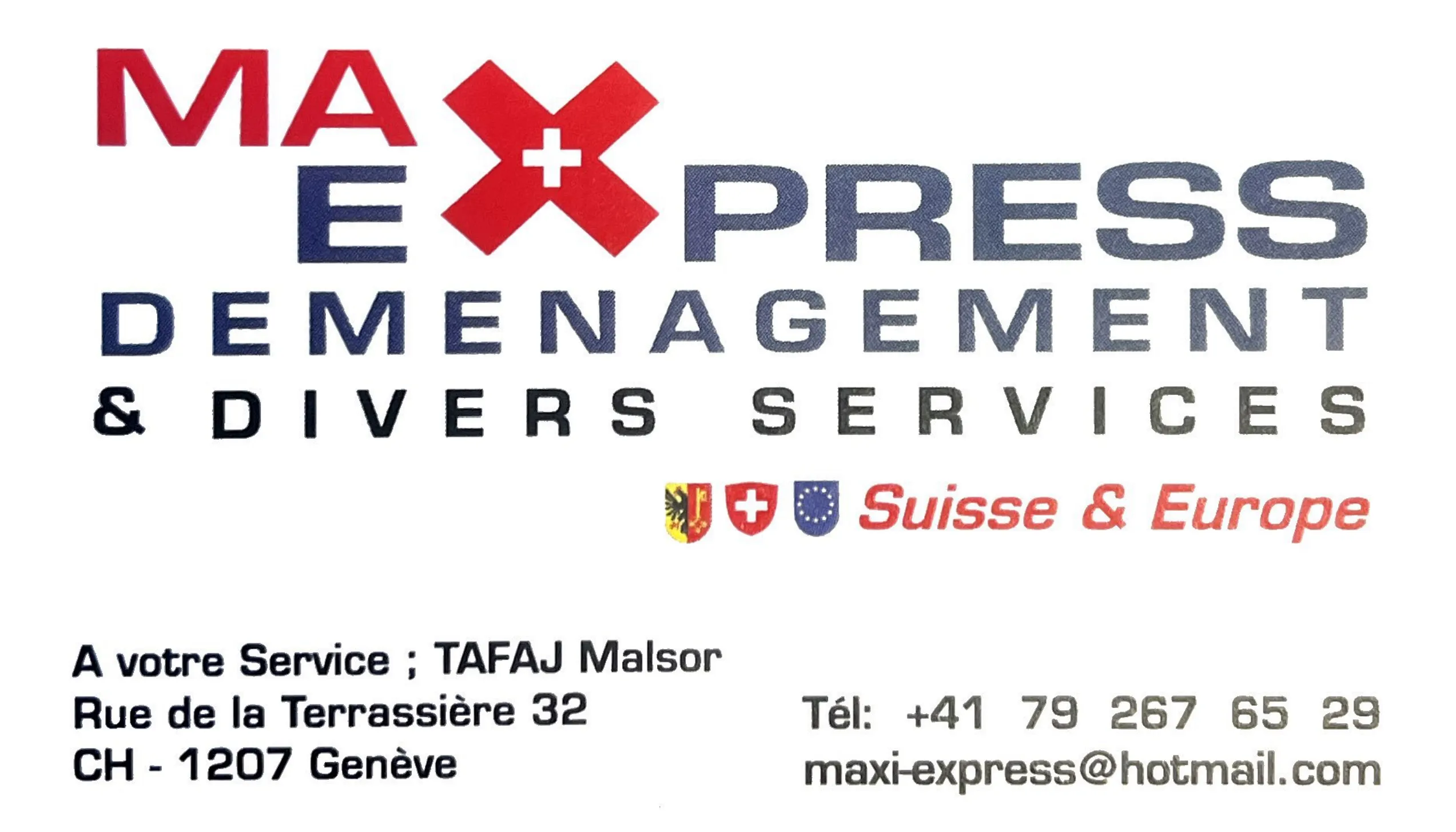 Max Express Déménagement Suisse et Europe