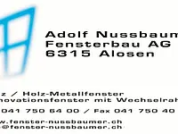 Nussbaumer Adolf Fensterbau AG – Cliquez pour agrandir l’image 1 dans une Lightbox