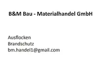 B & M Bau- & Materialhandel GmbH - Klicken Sie, um das Bild 1 in einer Lightbox vergrössert darzustellen