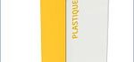 Cubatri Borne de tri sélectif 75lt "Plastique" Jaune Colza RAL 1021 Corps blanc