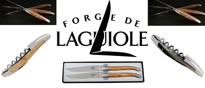 Forge de Laguiole Steakmesser, Korkenzieher und Taschenmesser