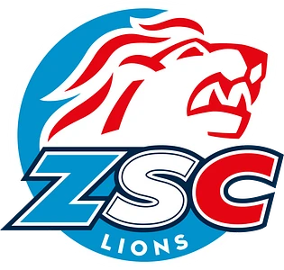 Das Logo der ZSC Lions zeigt eine rote Löwenmähne über dem blau, weiss, roten ZSC Schriftzug auf einem blauen Kreis.