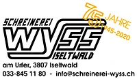 Schreinerei Wyss GmbH, Iseltwald logo