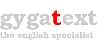 Logo Gygatext, the English specialist
