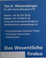 Dr. phil. Wiesendanger Tim Kurt-Logo