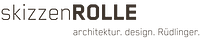 Logo skizzenROLLE architektur. design. Rüdlinger