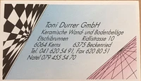 Logo Tony Durrer Plattengeschäft GmbH