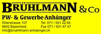 Logo Brühlmann + Co., PW- & Gewerbeanhänger