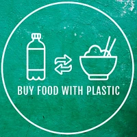 Logo Buy Food with Plastic