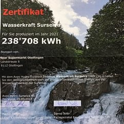 🌱  100 % Wasserkraft aus der Schweiz 💦 