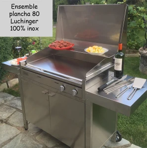 Ensemble plancha 80 inox Luchinger