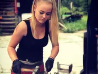 Hufschmiedin Chantal Graf